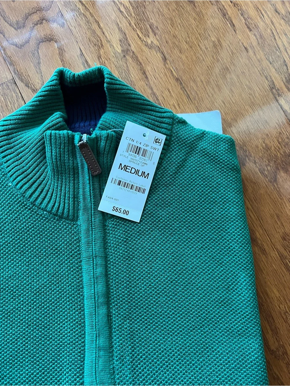 Club Room Green Men’s Half-Zip Sweater